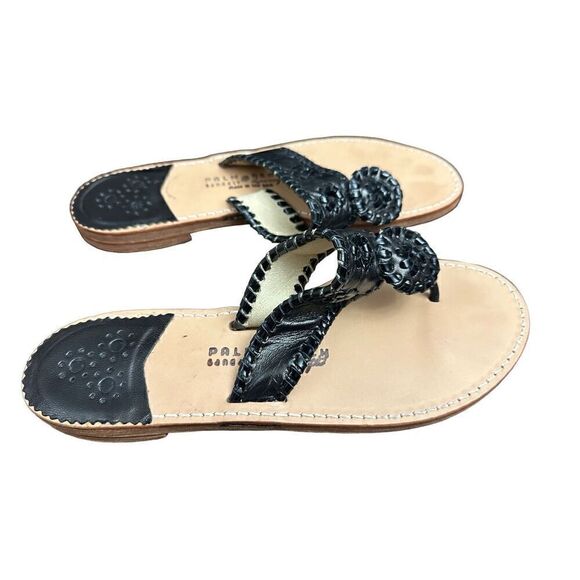 Palm Beach Sandals Classic Black Made in USA Women's size 10 - Picture 3 of 8